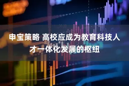 申宝策略 高校应成为教育科技人才一体化发展的枢纽